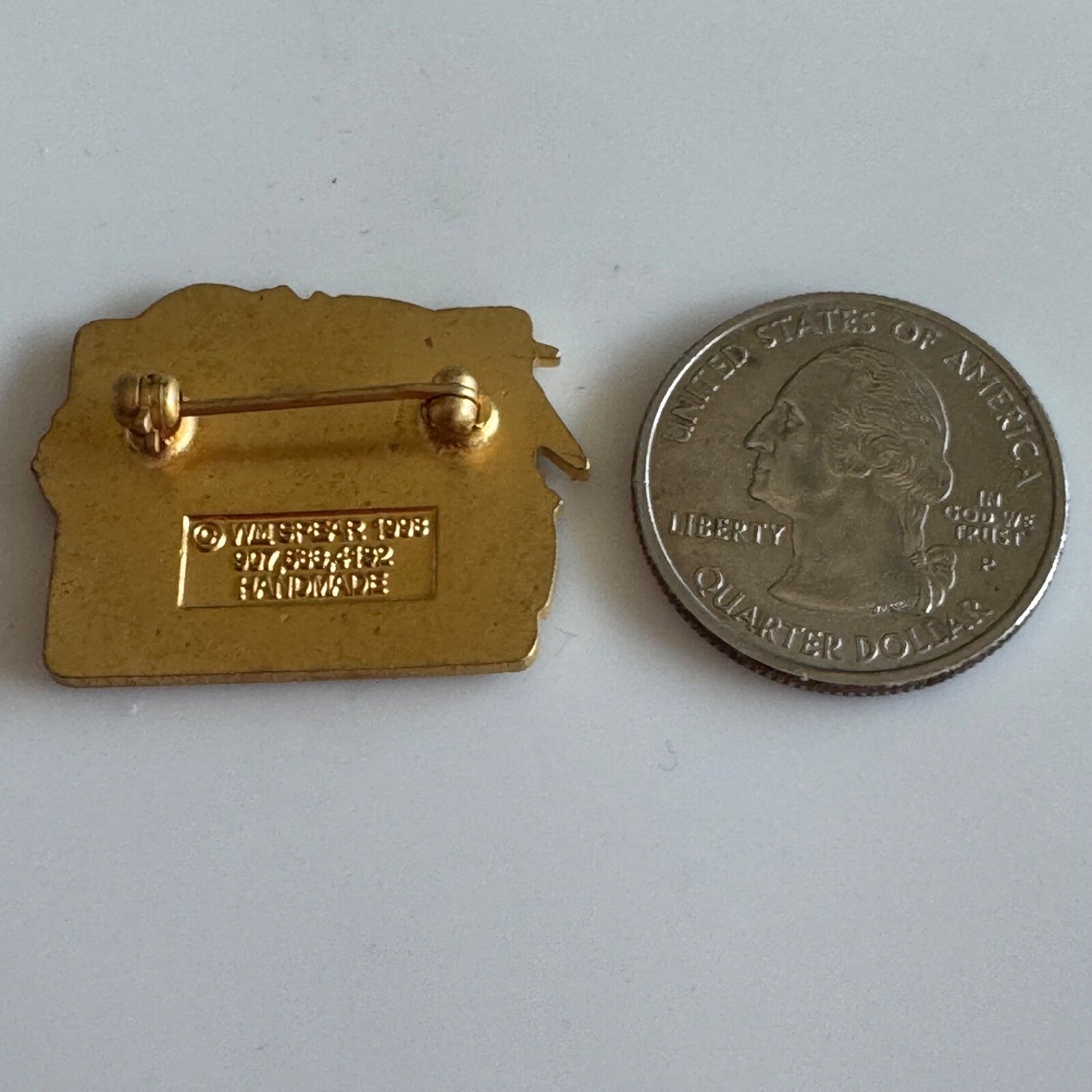 Vintage William Spear 1998 Tomato Enamel Lapel Pin Gold Tone