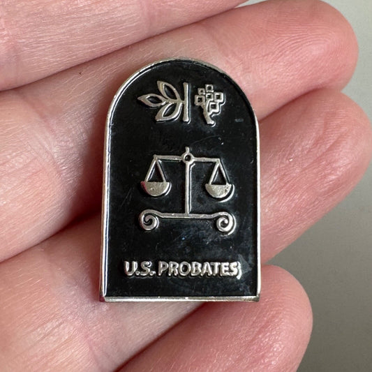 Ancestry.com U.S. Probates Lapel Pin RARE Court Records