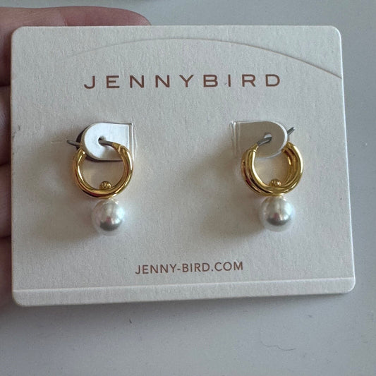 Jenny Bird Nova Huggie Hoop Earrings New on Card $118