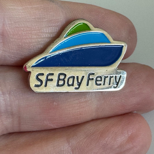San Francisco SF Bay Ferry Boat Enamel Logo Pin RARE