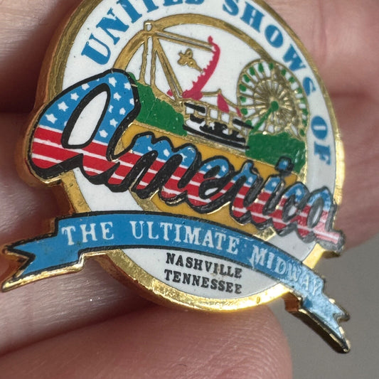 Vtg United Shows of America The Ultimate Midway Nashville Tennessee Lapel Pin