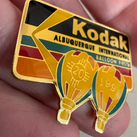 1991 Albuquerque International Balloon Fiesta Lapel PIn Kodak 20th Anniversary