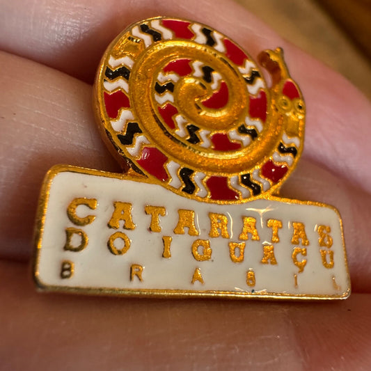 Vtg Cataratas Do Iguacu Brasil Brazil Lapel Pin Del Iguazu National Park Falls