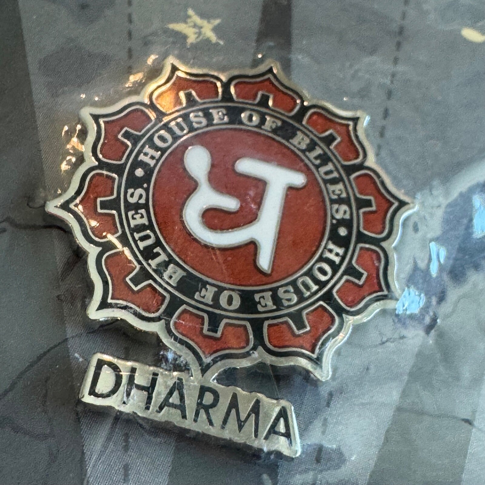 House of Blues Dharma Lapel Pin New on Card