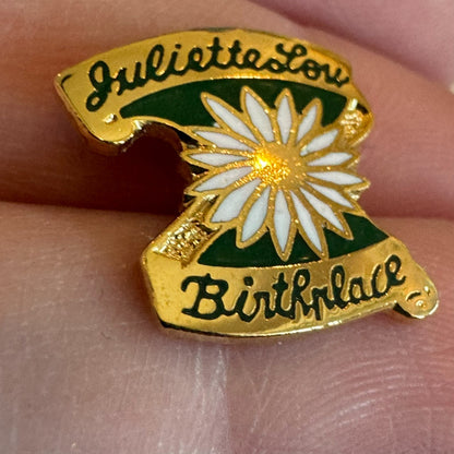 Vintage Juliette Low Birthplace Lapel Pin Girl Scouts
