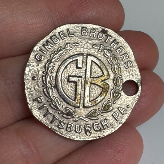 Vintage Gimbel Brothers Pittsburgh PA Charge Credit Coin Fob Token