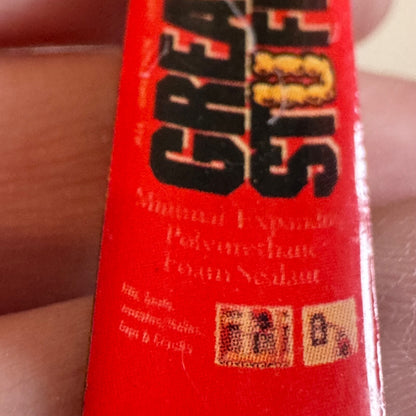 Vintage Great Stuff Sealant Lapel Pin Dow Chemicals Advertising