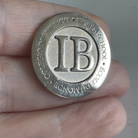 International Baccalaureate IB Silver Tone Lapel Pin 