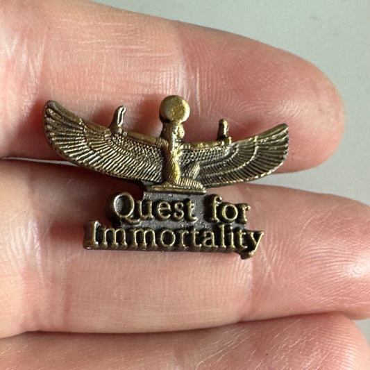 Vintage Quest for Immortality Lapel Pin Treasures of Ancient Egypt Goddess Maat