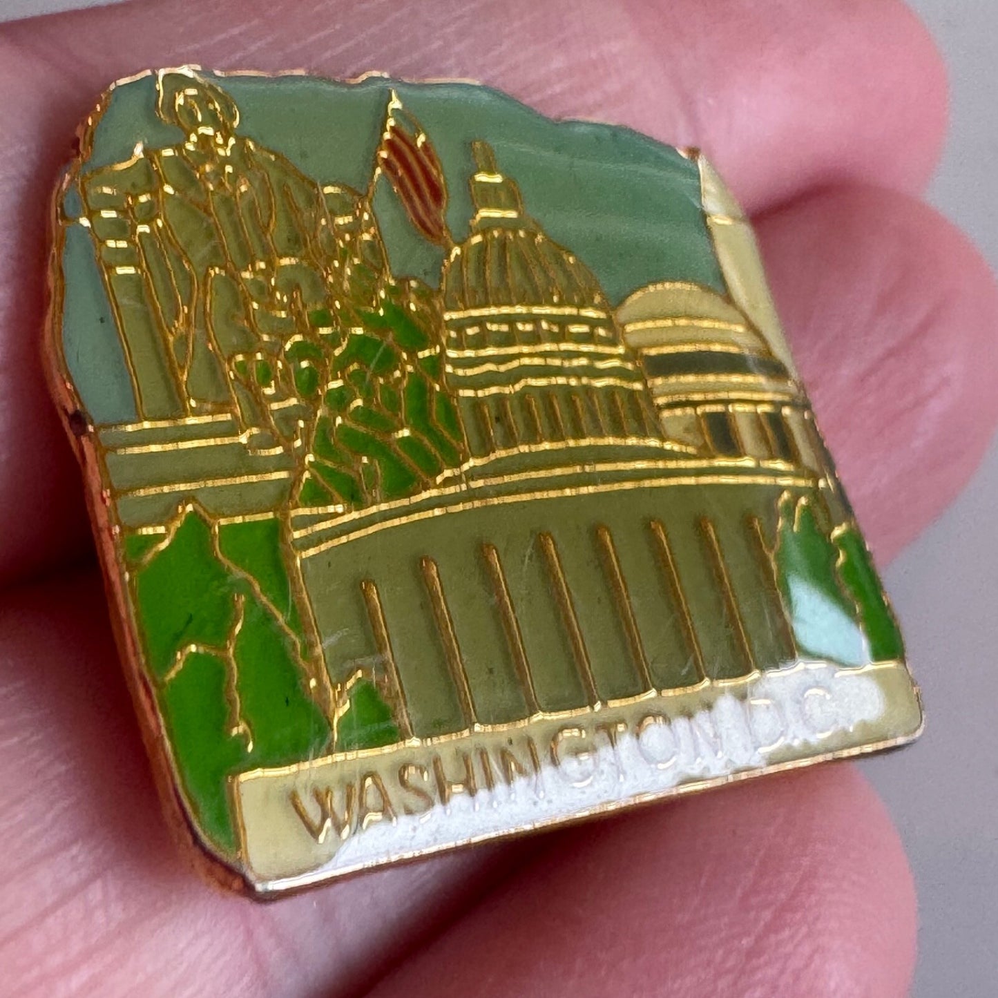 Washington DC Monuments Enamel Pin – Lincoln, Capitol & More