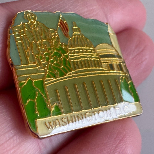 Washington DC Monuments Enamel Pin – Lincoln, Capitol & More