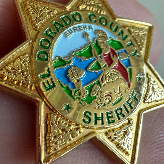 Vintage El Dorado County Sheriff Eureka Lapel Pin Badge