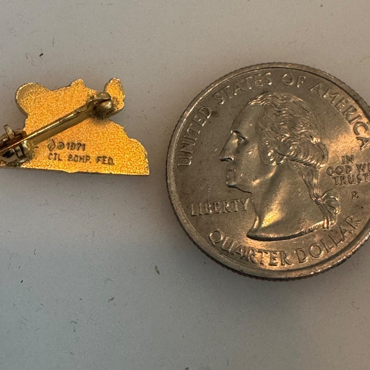 1971 California Scholarship Foundation Lamp of Knowledge Award Pin Likely GF