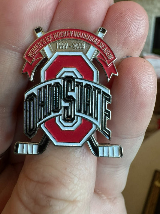 The Ohio State University Women�s Ice Hockey Inaugural Season Pin OSU 1999-2000