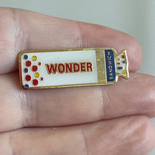 Vintage Wonder Bread Sandwich Loaf Enamel Pin Advertising