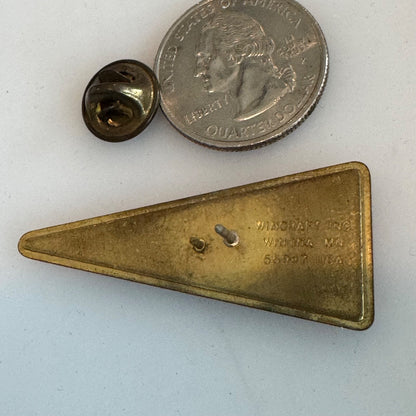 Vintage University of Nebraska Lincoln Pennant Shaped Lapel Pin Herbie Husker