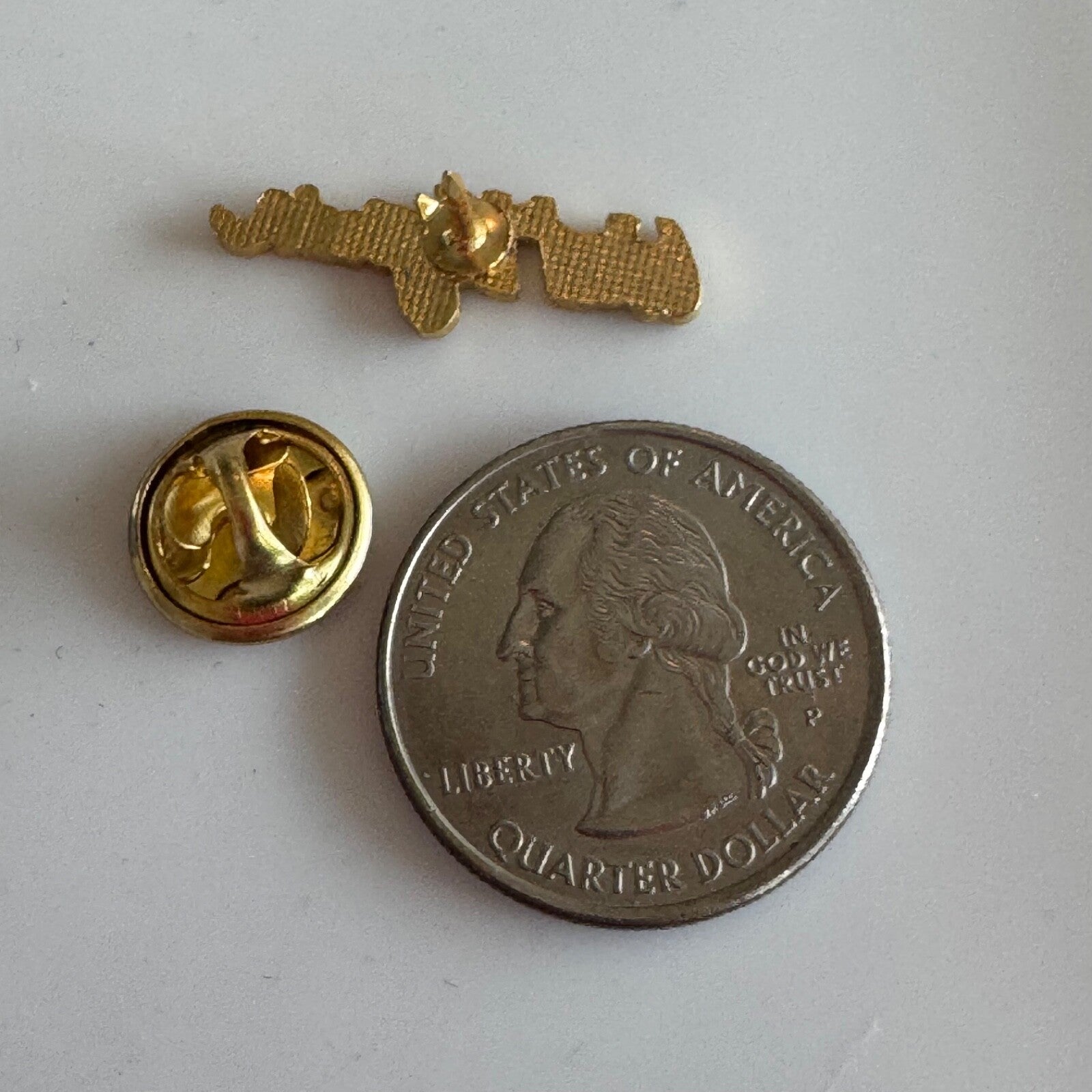 West Virginia State Script Text Blue & Gold Enamel Pin Souvenir Tourist