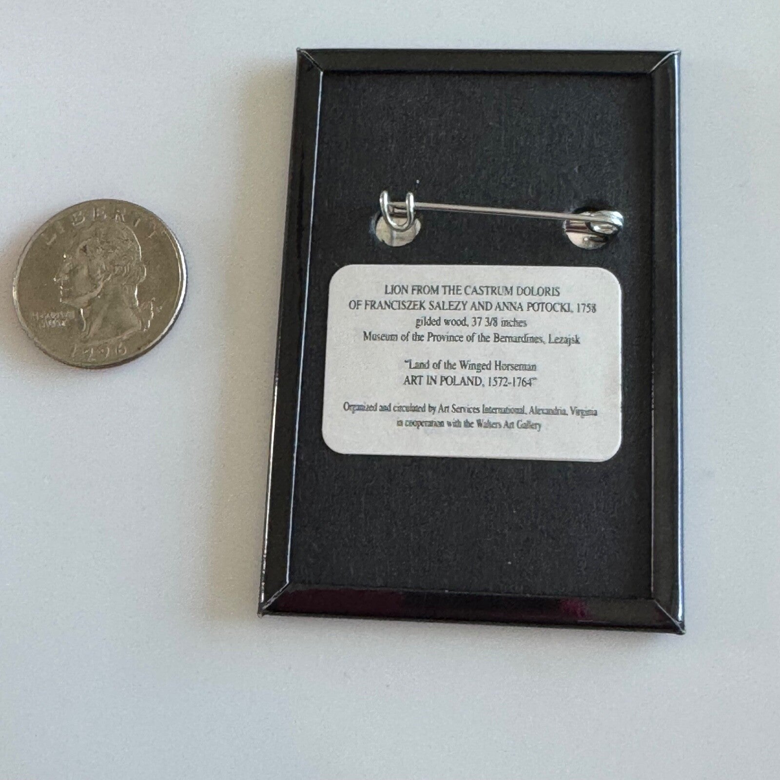 Lion from the Castrum Doloris Art in Poland Lapel Pin Walters Gallery Museum