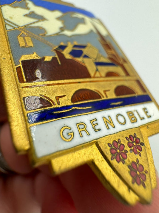 Antique GRENOBLE France Tourist Souvenir Lapel Pin