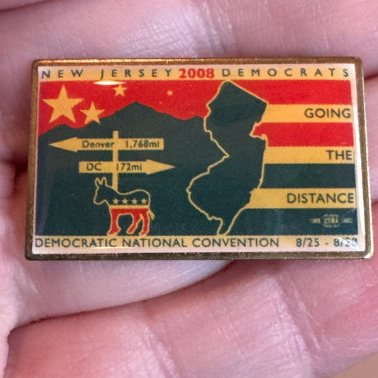 2008 New Jersey Democratic National Convention Lapel Pin NJ