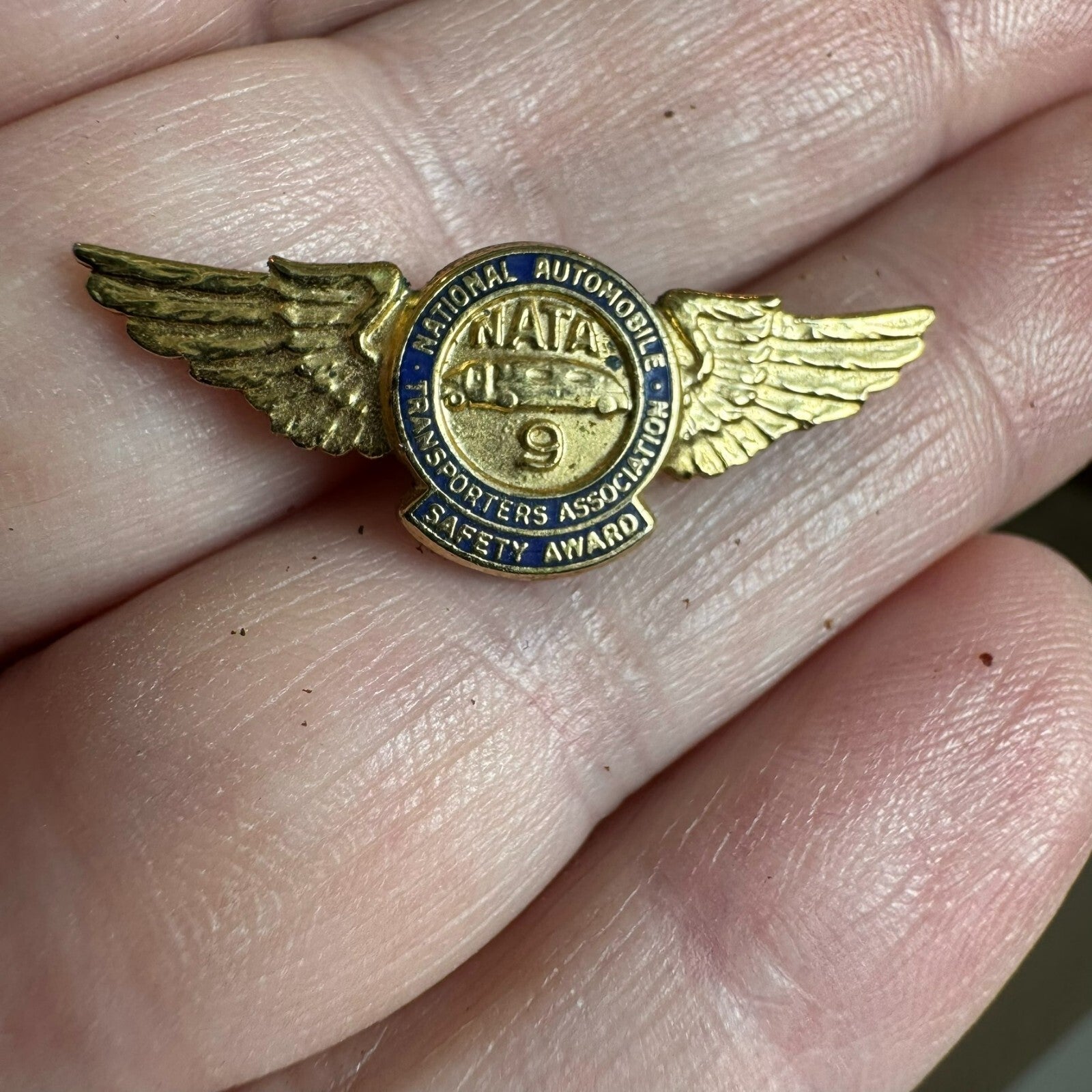 National Automobile Transporters Association Safety Award Lapel Pin Wings NATA