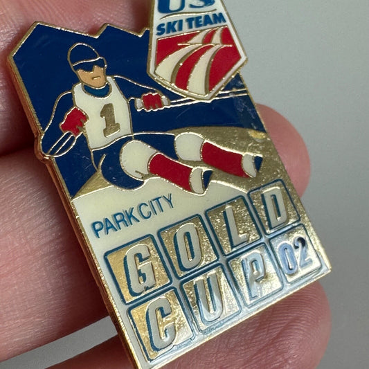 Vitnage Park City US Ski Team Gold Cup 2002 Collectible Pin Utah