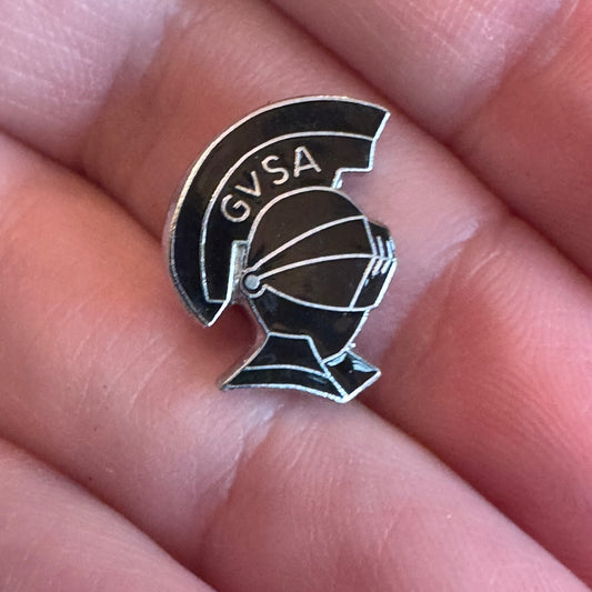 Vintage GVSA Spartan Helmet Lapel Pin Grand Valley State University