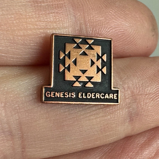 Genesis Eldercare Service Pin – Bronze and Black Enamel Badge