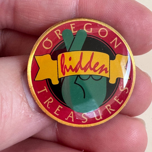 Vintage Oregon Hidden Treasures Lapel Pin