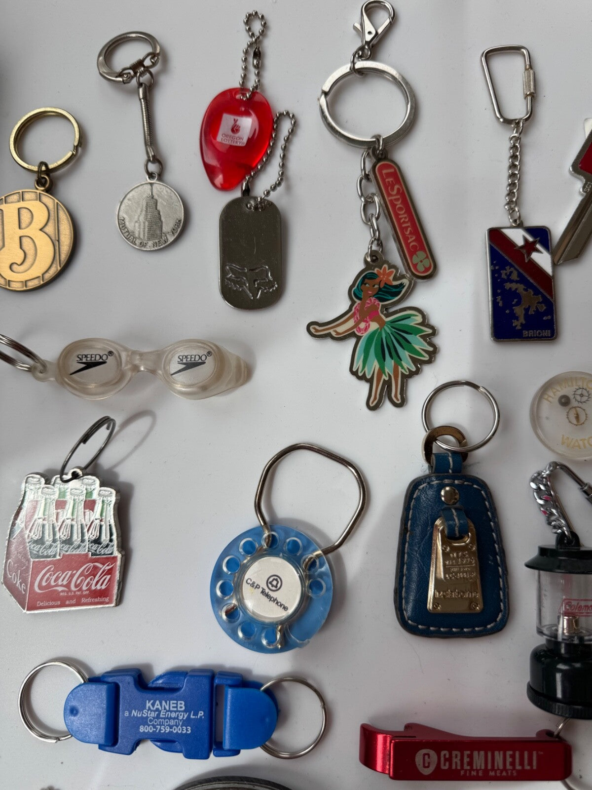 Lot of 45+ Vintage to Now Advertising Keychains Key Chains Bag Tags