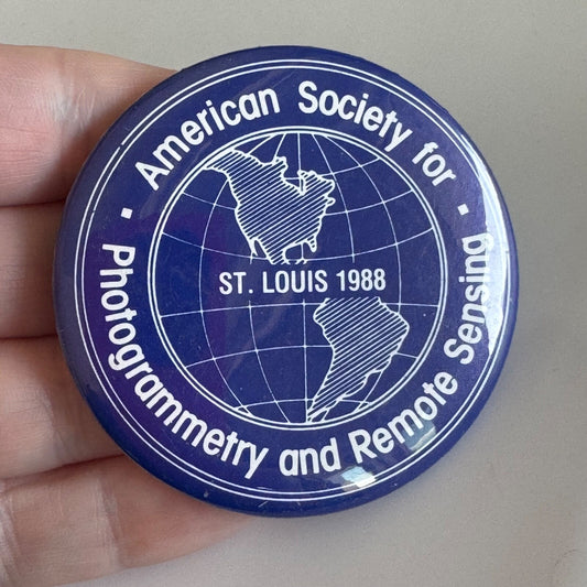 Vintage American Society for Photogrammetry and Remote Sensing St Louis 1988 Pin