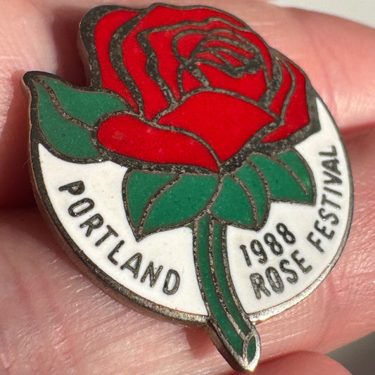 Vintage 1988 Portland Rose Festival Lapel Pin Oregon