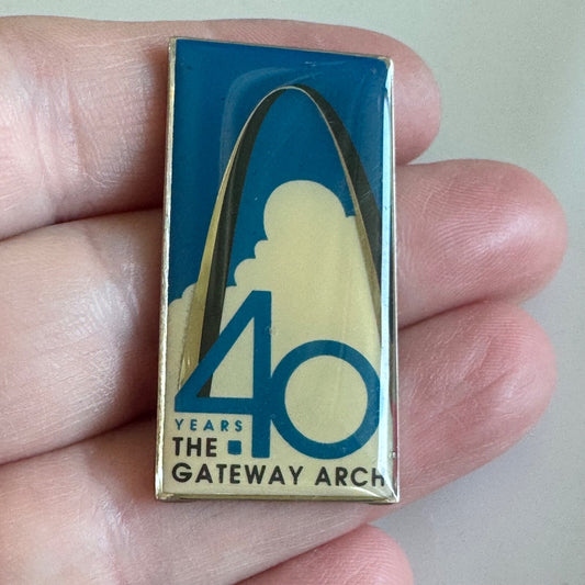 Vintage 40 Years The Gateway Arch Lapel Pin Souvenir Tourist