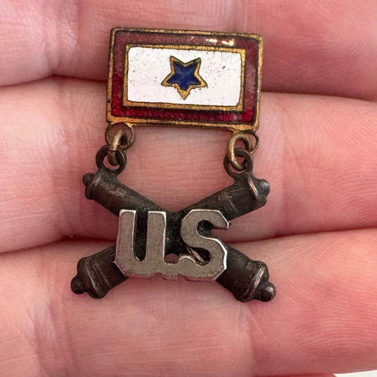 WWI Son in Service Sweetheart U.S. Army Field Artillery Lapel Pin C-Clasp