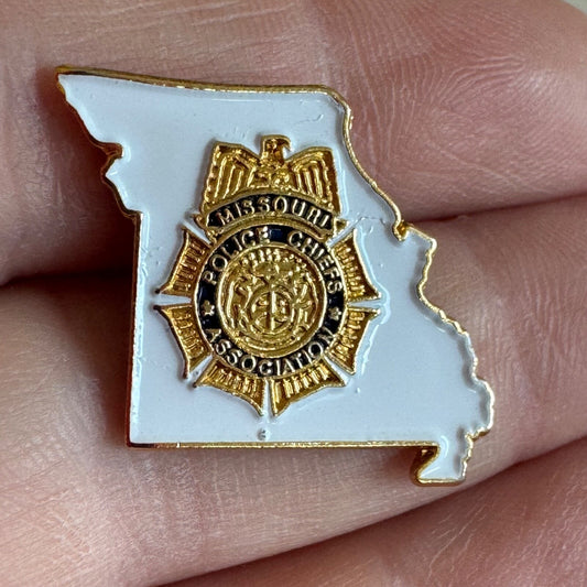 Vintage Missouri Police Chiefs Association Lapel Pin Logo Enamel