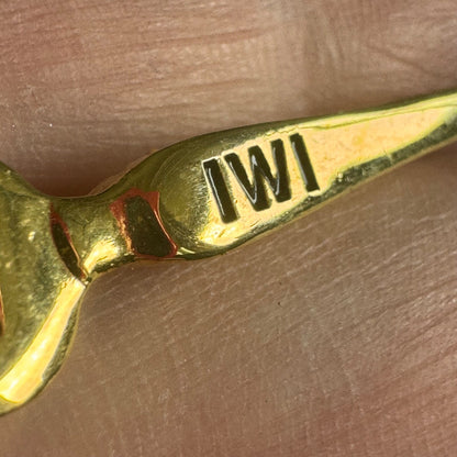 Vintage Iron Workers International Lapel Pin Wrench Union Gold Tone