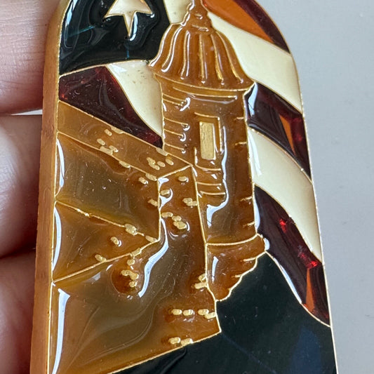 Puerto Rico Stained Glass Effect Magnet San Juan National Historic Site
