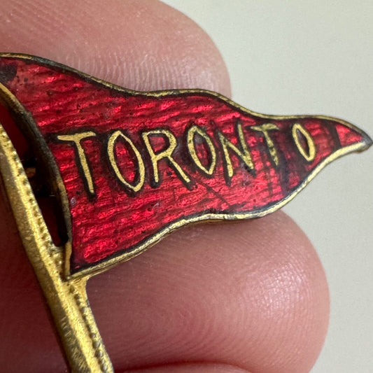 Vintage Toronto Canada Pennant Flag Lapel Pin Brooch