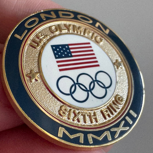 2012 London U.S. Olympic Sixth Ring Lapel Pin MMXII