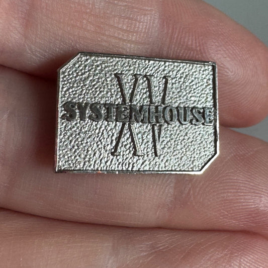 Systemhouse XV Lapel Pin – Vintage Silver