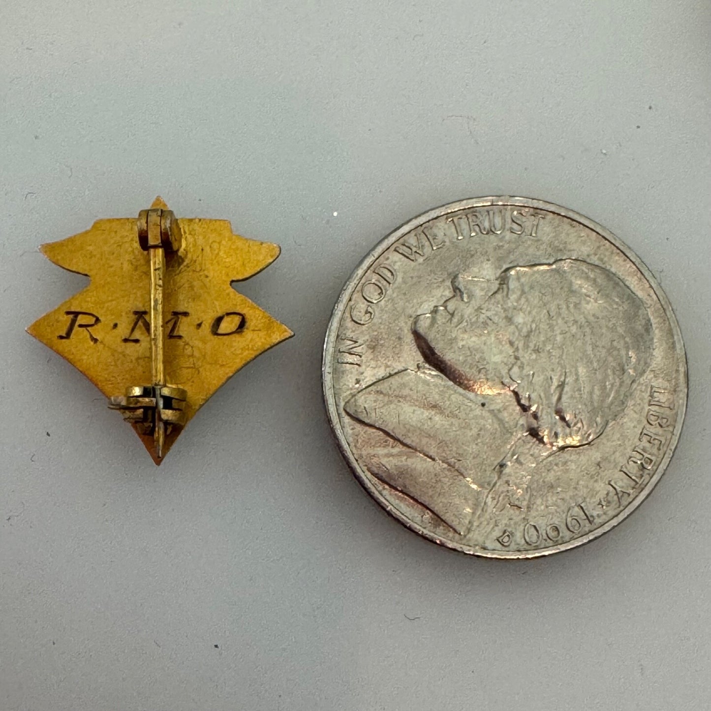 Antique 1909 St BA St Barnabas School ? Lapel Pin Engraved