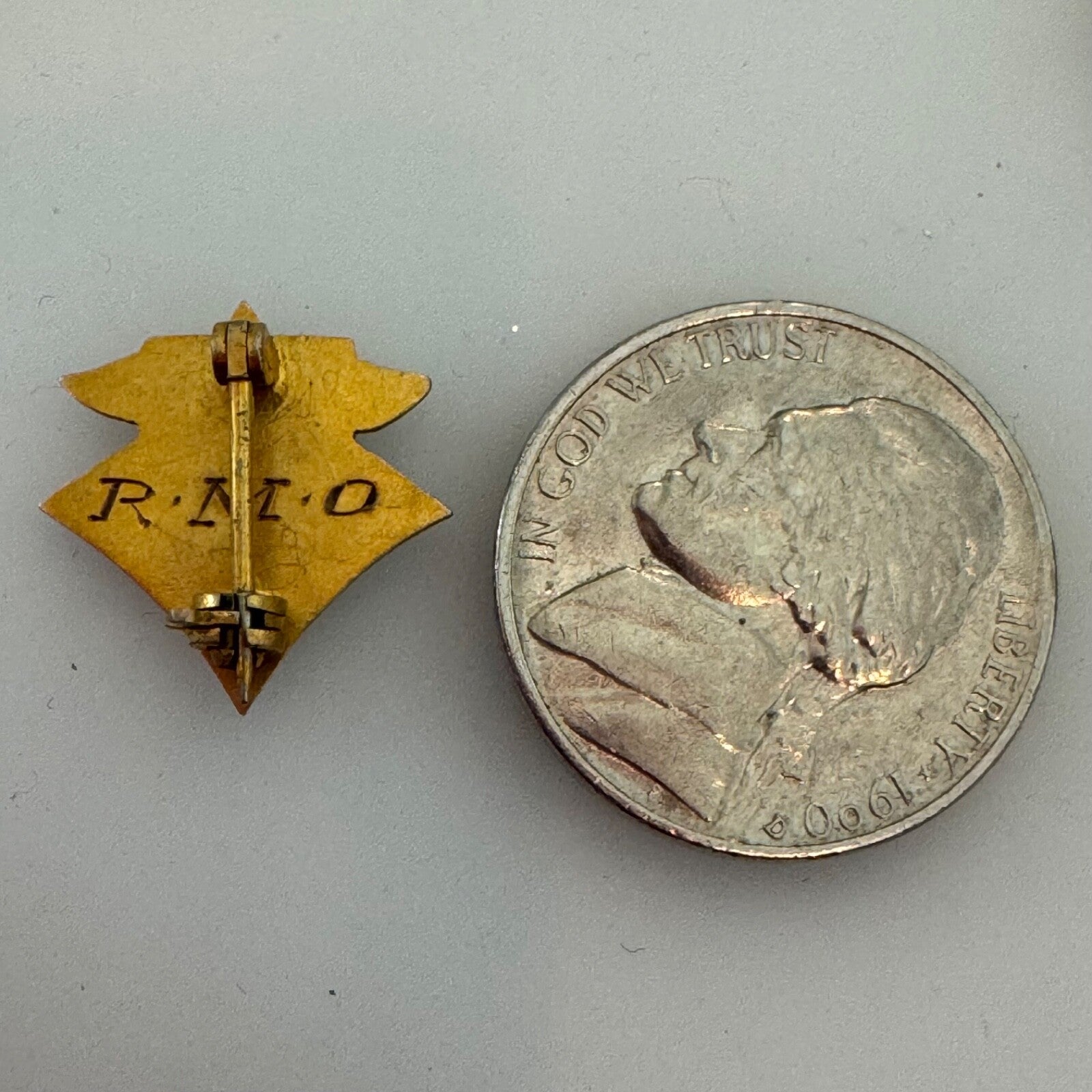 Antique 1909 St BA St Barnabas School ? Lapel Pin Engraved
