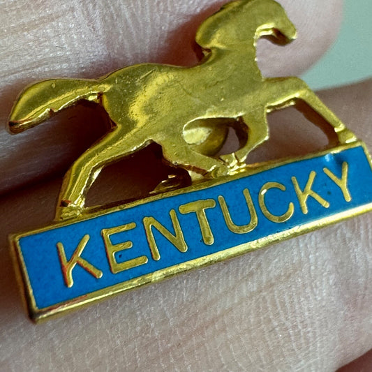 Vintage Kentucky Horse Lapel Pin Enamel
