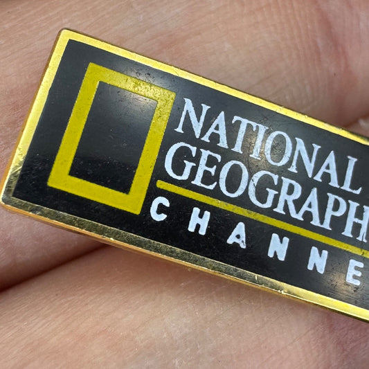 Vintage National Geographic Channel Logo Lapel Pin RARE