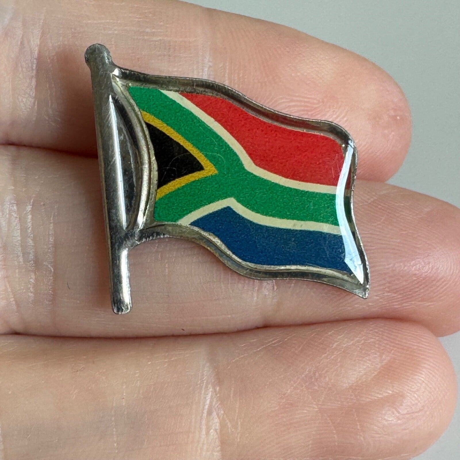 South Africa Flag Pin – Waving Enamel Lapel Badge
