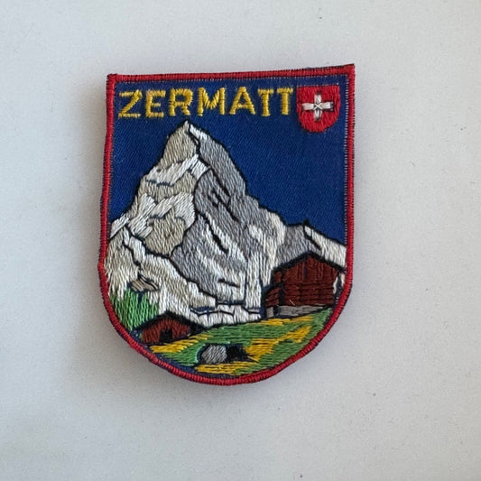 Vtg Zermatt Matterhorn Hotel Schwarzsee Embroidered Ski Patch Switzerland Skiing