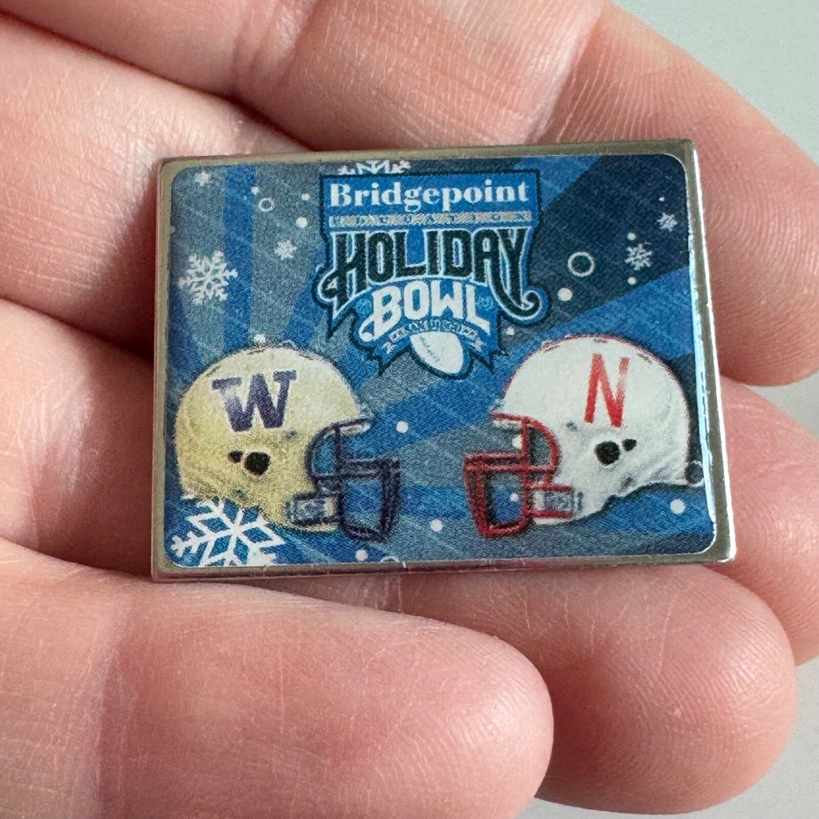 2010 Bridgepoint Holiday Bowl Washington vs Nebraska Football Pin