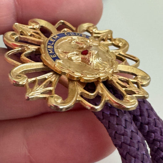 Vintage Emblem Club Bolo Tie BPOE Elks 