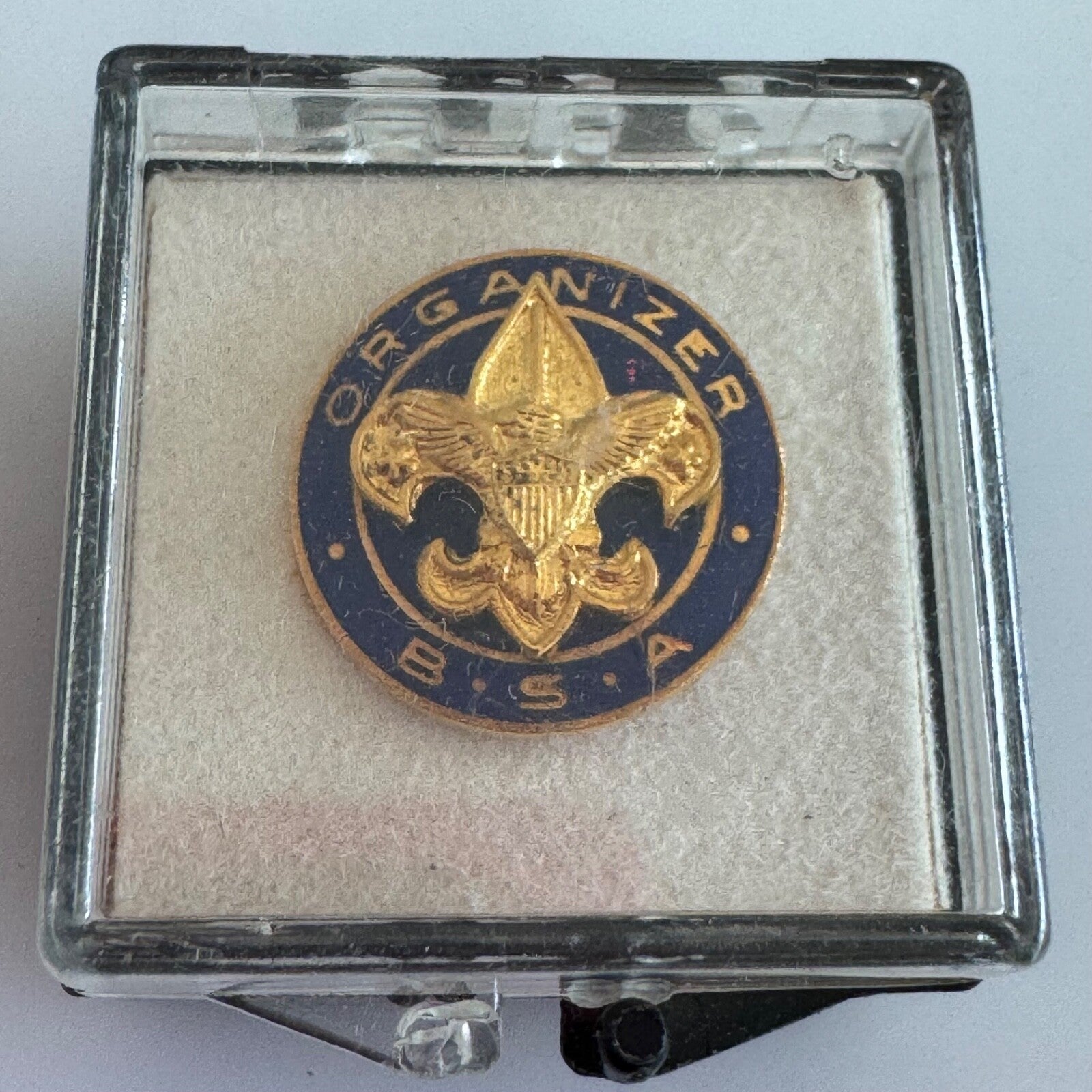 Vintage Boy Scouts of America B.S.A. Organizer Lapel Pin NOS New in Box