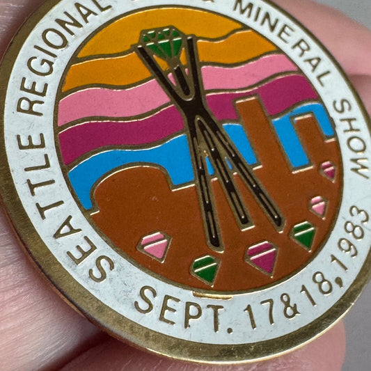 Vintage Seattle Regional Gem & Mineral Show 1983 Enamel Pin